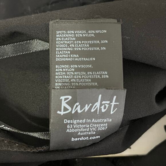 Bardot Jumpsuit Womens XXS Black Corset Wide Leg Sweetheart Lace Mesh Whimsigoth - Picture 9 of 9